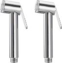 Supreme Bazaar Sleek Health Plastic Faucet Head (Silver) - Set of 2 Push Cock...