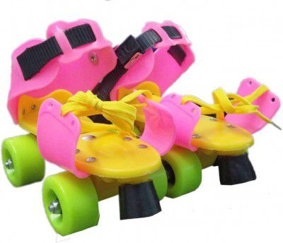 Supreme Deals Roller Skates with Front Break for Kids Age Group 4-12 Years Unisex, Adjustable Inline Skating Shoe