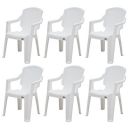 Supreme Furniture Mark Plastic with Arm Chair Suitable for Home, Office, Garden, Living Room, Cafeteria, Restaurant, Hotel, Resort, Indoor & Outdoor (Set of 6, Milky White)...