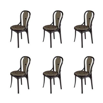 Supreme Furniture Pearl Super Plastic Cushion Chair Without-Arm , Set of 6 (DIY)