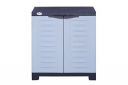 Supreme Furniture Fusion 01 with 2 Doors & Adjustable 1 Shelf Plastic Cupboard/Cabinet (Small Size, Charcoal/Sky Grey)...