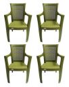 Supreme Net Set of 4 Plastic Chairs, Mahendi Green...