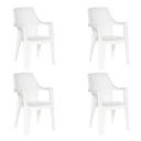 Supreme Turbo Super Plastic Chair (Milky White, Set of 4)...