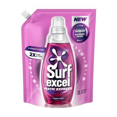 Surf Excel Matic Express Liquid Detergent Care Action 2ltr pouch
