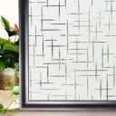 SurfNPick 3D Window Films for Glass Privacy Frosted Window Film Self Adhesive Decorative Window Sticker Home & Office Glass Stickers for Doors/Bathroom/Living Room/Office Meeting Room (12X192 Inches)...