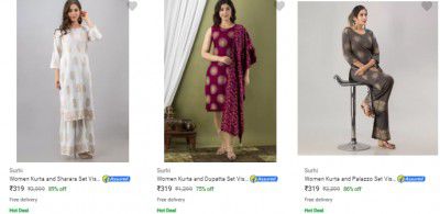 Surhi Womens Ethnic Sets Upto 83% Off
