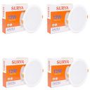 Surya 12W Led Dazzle Round Downlighter (Pack of 4)...