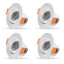 Surya 4W Aura Prime Led Downlighter, Recessed Led Downlight for Ceiling, Led Ceiling Light for Home & Hall, Red, Medium, (Pack of 4)...