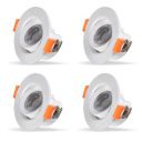 Surya 4W Aura Prime Led Downlighter, Recessed Led Downlight for Ceiling, Led Ceiling Light for Home & Hall, Blue, Medium, (Pack of 4)...