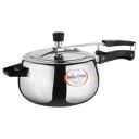 Surya Flame 5 Litre Aluminium Pressue cooker Queen with inner lid, Gas and Induction Compatible ISI certified (Silver)...