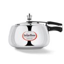 Surya Flame Stainless steel 3 Litre inner lid Pressure Cooker Cooker Magma Gas and Induction Compatible ISI certified(Silver)...