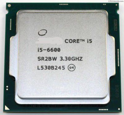SURYAASYS Core 6th gen i5-6600 3.9 GHz LGA 1151 Socket 4 Cores Desktop Processor (Gray) (Supports H110 Motherboard)