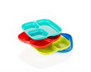 SUVARNA Square Snacks/Starters Serving Plates Chip & Dip Snack Serving Plates (Multicolor) - Set of 4...
