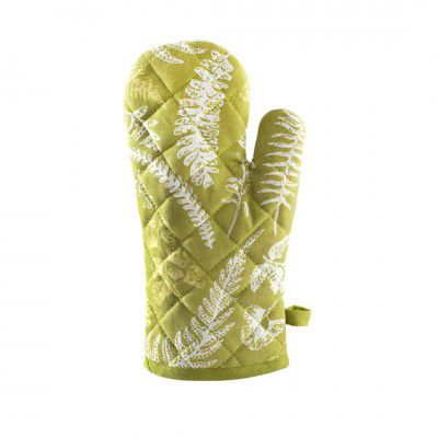 Suzec 100% Cotton Padded Oven Gloves Paisley, Heat Resistant Gloves for Baking and Kitchen Use (Pack of 1, Green)