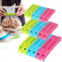 Suzec 18 Pcs - 3 Different Size Plastic Food Snack Bag Pouch Clip Sealer Large, Medium, Small Plastic Snack Seal Sealing Bag Clips Vacuum Sealer (Set of 18, Multi-Color) (Multicolor)...