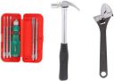 Suzec Johnson Advance Home Kit 5-Pieces Screwdriver Kit & Adjustable Wrench (250 mm) & Claw Hammer Steel Shaft...