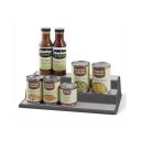 Suzec Kitchen 3 Tiers Spice Racks Non-Skid Cabinet Shelf Organizer Bottle Rack Holder (White)...