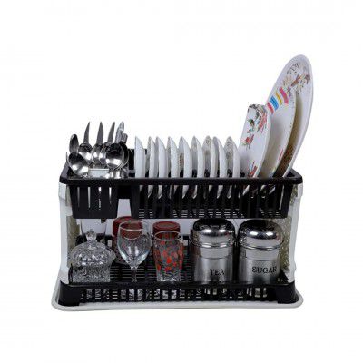 Suzec Plastic Kitchen Organizer Rack with Water Storing Tray