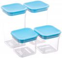 Suzec Plastic Storage container Set with Opening Mouth, multi color...