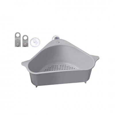 Suzec Plastic Triangle Shape Sink Storage Rack Drain Shelf Suction 