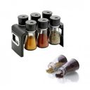 Suzec Premium Multipurpose Revolving Plastic Spice Rack Masala Organiser - 6 Pcs Set (Pack of 1)...