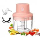 Suzec Rechargeable Mini Electric Chopper - Stainless Steel Blades, One Touch Operation, for Mincing Garlic, Ginger, Onion, Vegetable, Meat, Nuts, (250 ML, Pack of 1)...