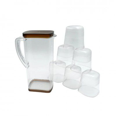 Suzec Resistant Glass Jug for Juice, Milk, Cold or Hot Beverages