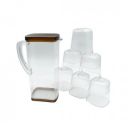 Suzec Resistant Glass Jug for Juice, Milk, Cold or Hot Beverages...