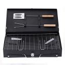Suzec Stainless Steel Briefcase Style Barbecue Grill Toaster (Medium, Black) Compact and Sturdy...