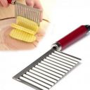 Suzec Stainless Steel Crinkle Cut Knife Vegetable Potato Chip Cutter with Wavy Blade Cutter...