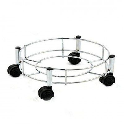 Suzec Stainless Steel Cylinder Trolley with Wheels