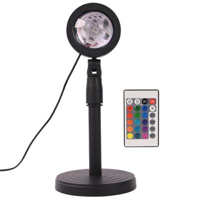 SVH® Sunset Projector Light - 16 Color Led lamp with Remote, Desk Projection Night Light, 180° Rotation Romantic Sunlight for Home (Led Sunset lamp), Multicolor