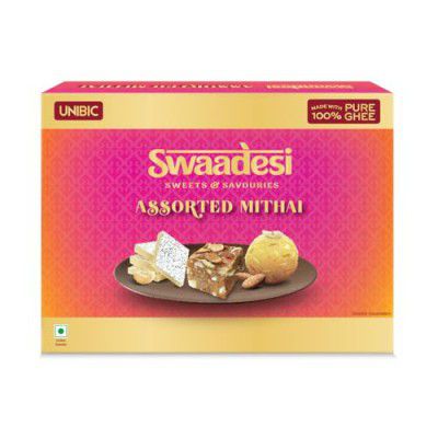 Swaadesi Assorted Mithai |Dryfruit Besan Laddoo| Kaju Katli| Dodha Burfi| 384g
