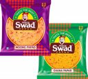 Swad Papad, Chana & Moong Special Papad, 2 Packs (Medium Spicy Punjabi & Rajasthani Taste, 100% Crispy | Fried or Roasted) Chana & Moong Dal Papad Snack, 2 Packs x 400g...