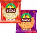 Swad Papad, Urad & Moong Special Papad, 2 Packs (Medium Spicy Punjabi & Rajasthani Taste, 100% Crispy | Fried or Roasted) Urad & Moong Dal Papad Snack, 2 Packs x 400g...