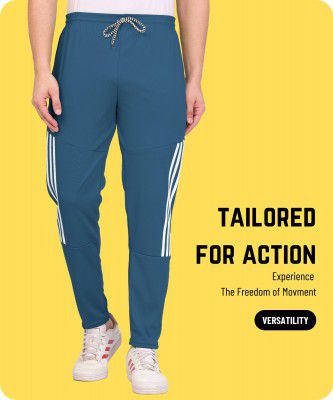SWADESI STUFF Athletic Track Pants for Men with Zipper Pockets
