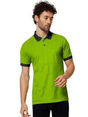 SWADESI STUFF Solid Color Regular Fit Polo T-Shirt for Men