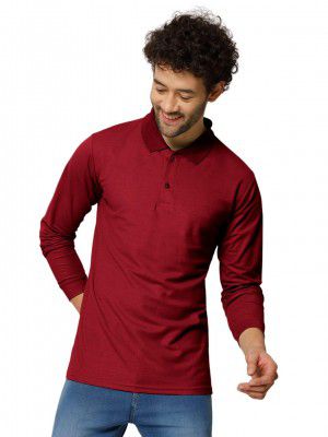 SWADESI STUFF Trendy Solid Colors Long Sleeve Regular Fit Men's Polo