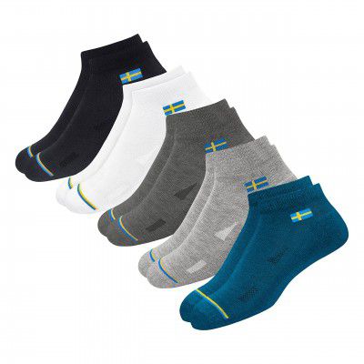 SWAGR 5 Pairs Socks Ankle for Men & Women Multicolor Pack of Free Size
