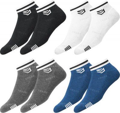 Swagr Men Striped Ankle Length (Pack of 4)