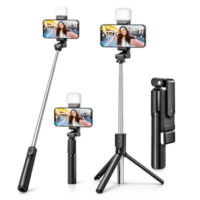 SWAPKART 3-in-1 Extendable Selfie Stick Tripod with Wireless Bluetooth Remote