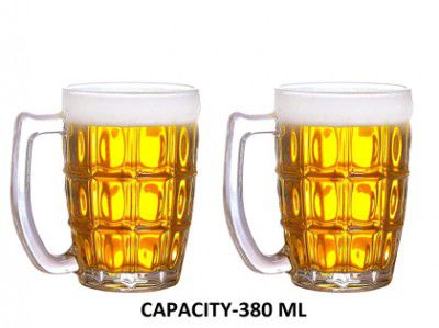 Swastik Housewares Glass Beer Mug (Set of 2)