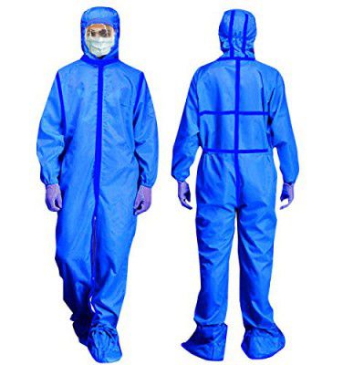 Swayam PPE Kit,TAFFETA Premium 60 GSM for Hospitals and Clinics (Non Breathable) Navy Blue