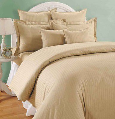 Swayam Sonata Classic Cotton Single Duvet Cover - Beige (DSC TSR01-BEIGE)