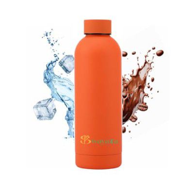 Swayara Thermos Water Bottle hot and Cold | Steel Bottle with Vacuum Insulated Design Leak Proof Flask 500ml Tumbler Bottle (Orange)