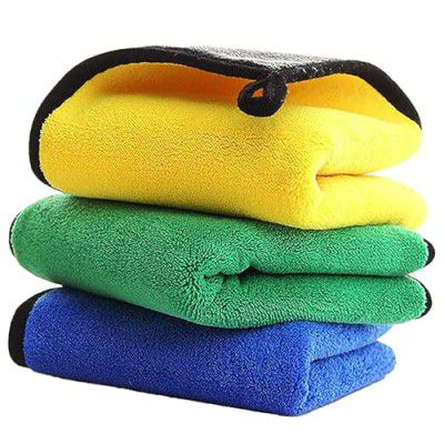 SWEEKAS Microfiber Cloths, for Car-800 GSM, Soft Ultra Absorption Kitchen Cleaning Cloth-40x40cm, Dusting Cloth for Cleaning, Microfibre Towel for Car Bike Cleaning Washing, Multicolor (Pack of 3)