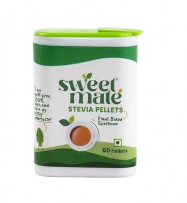 Sweetmate Stevia Tablets - 50 Tabs | Natural Sugar Free Stevia from Stevia Plant | Zero Calorie Sweetener | Non-GMO Stevia Sugar for Weight Watchers and Keto Diet