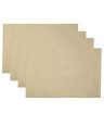 SWHF Reversible Linen Fabric Placemats 100% Pure Linen Fabric Placemats Machine Washable Placemats Set of 4 (Beige)...