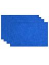 SWHF Reversible Linen Fabric Placemats Pure Linen Fabric Placemats Machine Washable Placemats Set of 4 (Blue)...