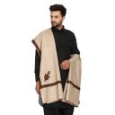 SWI WITH LABEL Men's Kashmiri Embroidered Wool Shawl...
